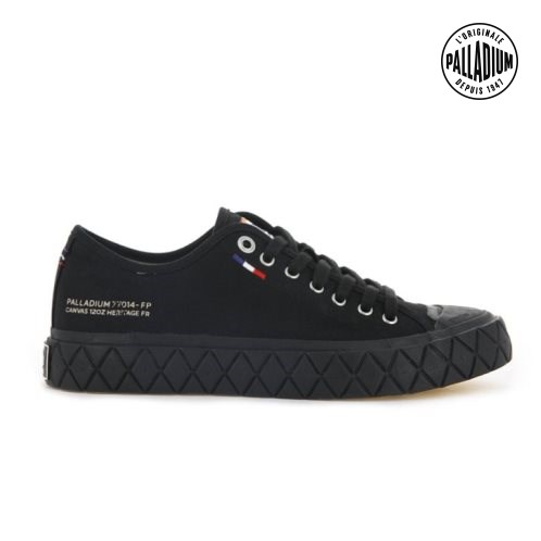 Baskets Palladium Palla Ace Tela Low Tops Femme Noir | FR BLG368Z